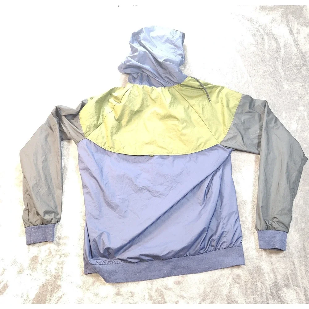 Nike Jacket Mens Medium Blue Green Windrunner Windbreaker Color Block Vintage